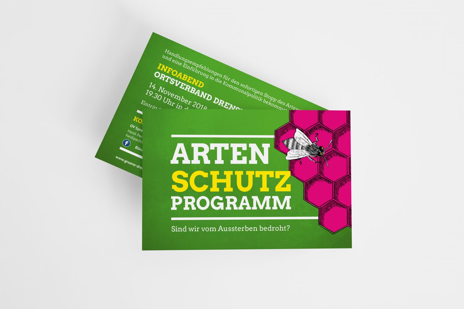 portfolio – gruene postkarte